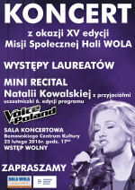 XV edycja Misji Społecznej Hali Wola – Koncert laureatów